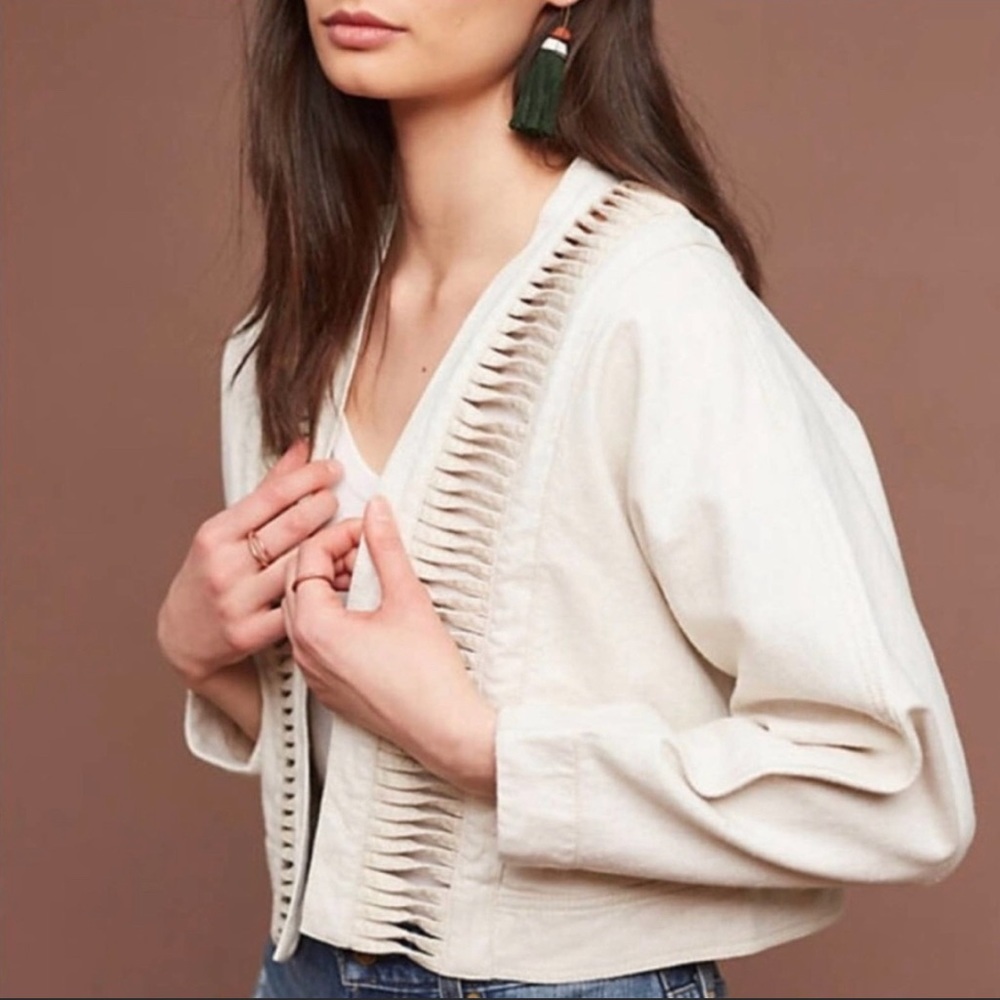 Anthropologie Hei Hei Ladder Cropped Jacket M/L